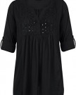 Plus-Size-Womens-Blouse-With-Sequin-And-Bead-Embellished-Pintuck-Detail-Size-24-Black-0