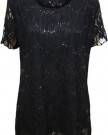Plus-Size-Womens-Lace-Sequin-Lined-Ladies-Sleeve-Party-Crochet-Top-Black-12-14-0