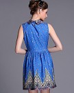 Plusminus-Womens-New-Skirt-Stars-Printing-Peter-Pan-Collar-Blue-Dress-Size-12-0-1
