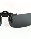 Polarized-Rimless-Rectangle-Gray-Lens-Flip-Up-Clip-on-Sunglasses-Eyeglass-0-0