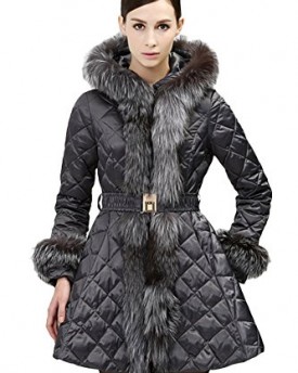 Queenshiny-diamond-patterned-Long-Womens-Slim-Down-Coat-Jacket-with-luxury-100-real-super-silver-fox-fur-V-Collarremovable-fox-fur-cuffbelt-0