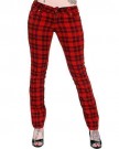 Red-Black-Checked-Tartan-Stretch-Skinny-Fit-Jeans-Rock-Punk-Glam-Retro-Indie-10-0