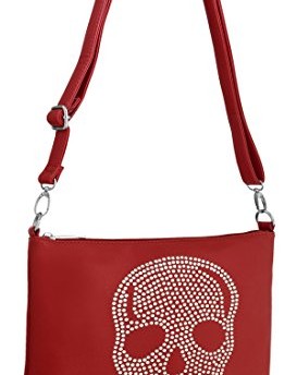 Red-Faux-Leather-Crossbody-Messenger-Sugar-Skull-0