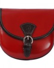 Red-and-Brown-Leather-Mini-Satchel-with-Long-Spaghetti-Strap-Cross-Body-Handbag-0