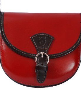 Red-and-Brown-Leather-Mini-Satchel-with-Long-Spaghetti-Strap-Cross-Body-Handbag-0