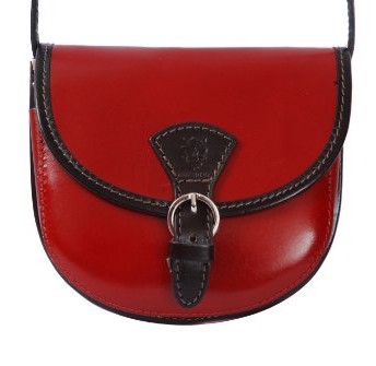 Red-and-Brown-Leather-Mini-Satchel-with-Long-Spaghetti-Strap-Cross-Body-Handbag-0