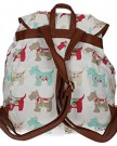 Roby-Floral-Dog-Print-Rucksack-Backpack-School-Bag-MM-Cream-0-1