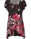 Roman-Womens-Floral-Printed-Short-Sleeve-Tunic-Top-With-Necklace-Top-Size-10-0