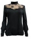 Romantic-Victorian-Goth-Steampunk-High-Neck-Lace-Frilled-Long-Sleeve-Black-Top-14-0-5