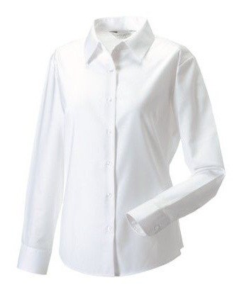 Russell-Collection-LadiesWomens-Long-Sleeve-Easy-Care-Oxford-Shirt-L-White-0