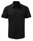 Russell-Collection-Short-Sleeve-Twill-Roll-Shirt-Color-Black-Size-4XL-0