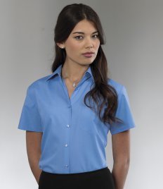 Russells-ladies-SSlv-Poplin-Shirt-in-Corporate-Blue-Size-XL-16-0