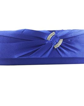 SATIN-PLEATED-WEDDING-BRIDAL-WOMENS-EVENING-HAND-BAG-PURSE-CLUTCH-BAG-Royal-blue-0