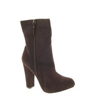 SEXY-WOMENS-HIGH-BLOCK-HEEL-ANKLE-BOOTS-SOFT-FAUX-SUEDE-BROWN-LADIES-SHOES-SIZE-5-0