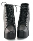 SHOEZY-Womens-Block-High-Heels-Platform-Ankle-Boots-Studs-Punk-Lace-Up-Shoes-Party-Black-UK-7-0-0