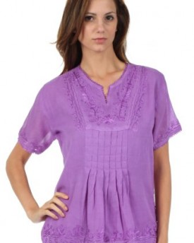 Sakkas-73TV-Pleated-Floral-Embroidered-Short-Sleeve-Semi-Sheer-Gauzy-Cotton-Top-Blouse-Purple-Large-0