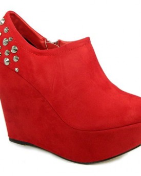 Salt-Pepper-Kelsey-Studds-Spike-Womens-High-Wedge-Heel-Shoes-Red-0