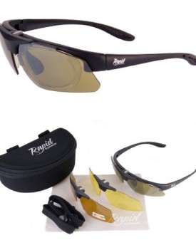 Scratch-Pro-X-Prescription-Black-RX-GOLF-SUNGLASSES-With-Interchangeable-Green-Mirror-Polarised-Low-Light-Lenses-Also-for-Tennis-Suit-Men-Women-Junior-UVA-UVB-UV400-Protection-0