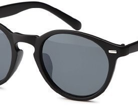 Sense42-Retro-Sunglasses-Round-Glasses-Nerd-Wayfarer-Style-Women-Men-Unisex-with-pouch-Glossy-black-One-Size-0