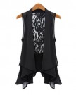 Sexy-Vest-Lace-Back-See-Through-Hem-Pleated-Chiffon-Blouses-Tops-Shirts-for-Women-XL-Black-0