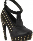Shoehorne-Bar05-Womens-Black-Faux-Nubuck-Leather-Studded-T-Bar-High-Banana-Platform-Heel-Shoes-w-ankle-strap-Ladies-UK-Size-5-0-0