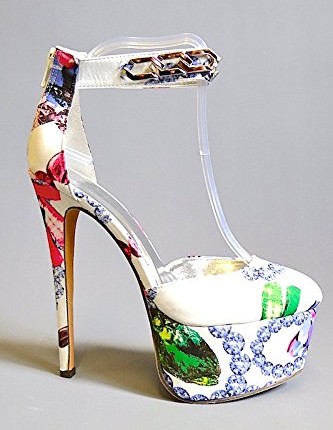 Shoehorne-Padma-03-Womens-White-Jewel-Print-Ankle-Strap-Closed-toe-stiletto-High-Heel-Platform-Sandals-Shoes-Ladies-Shoe-Size-6-0
