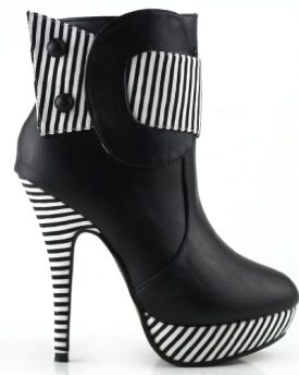 Show-Story-Black-Striped-Button-Zipper-High-Heel-Stiletto-Platform-Ankle-BootsLF30303BK396UKBlack-0