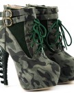 Show-Story-Green-Lace-Up-Buckle-High-top-Bone-Camo-Military-Ankle-BootsLF40601GR385UKGreen-0-0