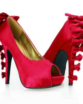 Show-Story-Hot-Pink-8-Bows-Satin-Peep-Toe-Stiletto-High-Heels-Platform-PumpsLF30428HP396UKPink-0