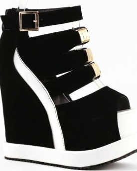 Show-Story-Two-Tone-Double-Platform-High-Heels-Sandals-BootsLF38823WT385UKWhite-0