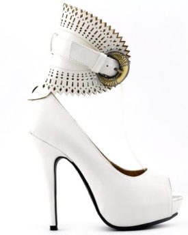 Show-Story-White-Buckle-Ankle-Cuff-Peeptoe-Gladiator-Platform-Stiletto-PumpsLF30402WT407UKWhite-0