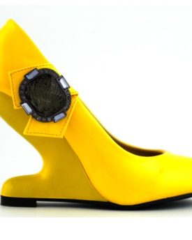 Show-Story-Yellow-Rhinestones-Curved-Heel-Less-High-Heels-Wedge-PumpsLF30205YL373UKYellow-0