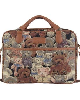 Signare-Womens-Laptop-Messenger-Shoulder-Bag-Tablet-Notebook-116-133-14-Up-To-156-Laptop-Compatible-Teddy-Bear-Design-0