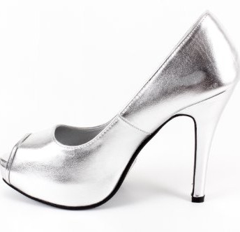 Silver-peeptoe-in-silver-faux-leather-with-interior-front-platform-and-thin-heel-UK-105-EU-45-0