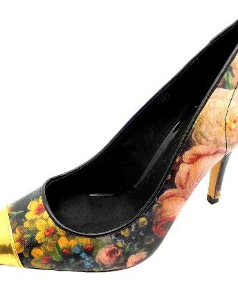 Size-6-Womens-Morissa-Floral-Leather-Pointed-Toe-Cap-High-Heels-0