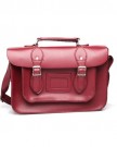 Small-Faux-Leather-Ox-Blood-Red-Traditional-Vintage-Style-School-Satchel-Bag-0
