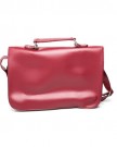 Small-Faux-Leather-Ox-Blood-Red-Traditional-Vintage-Style-School-Satchel-Bag-0-2