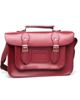 Small-Faux-Leather-Ox-Blood-Red-Traditional-Vintage-Style-School-Satchel-Bag-0