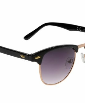 Small-Retro-Unisex-Mens-Womens-Clubmaster-Sunglasses-12-Rimmed-Black-Gold-Frames-With-Smoked-Lenses-NEW-Cool-Blue-Technology-Lenses-Offer-Full-UV400-Protection-CAT-3-Lenses-Complete-with-Drawstring-Po-0