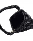 Small-Soft-Body-Beaded-wristlet-Pouch-Shaped-Clutch-evening-Bag-change-purse-bag-Black-0-0