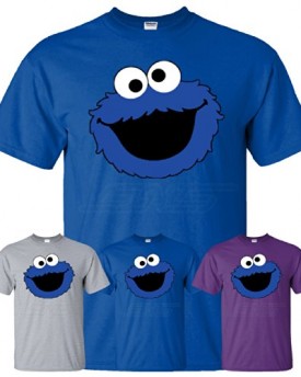 SnS-Online-Kids-Mens-Boys-Ladies-Girls-Unisex-T-shirt-Tee-Top-Cotton-Cookie-Monster-T-Shirt-Royal-Blue-Youth-XS-Kids-3-4-Years-0