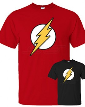 SnS-Online-Mens-Boys-Womens-Ladies-Girls-Unisex-T-shirt-Tee-Top-Cotton-Flash-Comic-Super-Hero-T-Shirt-Red-L-Chest-42-44-0