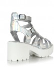 Sole-Affair-CURE-Womens-Ladies-Chunky-Cleated-Platform-Block-High-Heel-Peeptoe-Flat-Sandals-Shoes-Silver-Hologram-Size-UK-5-EU-38-0-2