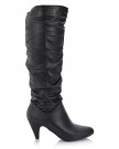 Sole-Affair-PARIS-Ladies-Womens-Leather-Style-Low-Medium-Stiletto-Heel-Knee-High-Zip-Boots-Shoes-Size-UK-8-EU-41-Black-0