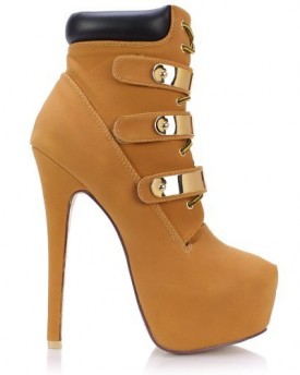 Sole-Affair-STARE-Ladies-Womens-Sexy-Gold-Trim-High-6-Stiletto-Heel-Platform-Ankle-Boots-Shoes-Tan-Size-UK-7-EU-40-0