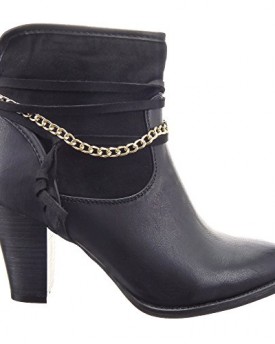 Sopily-Womens-Fashion-Shoes-Ankle-boots-Booty-Low-Boots-ankle-high-Low-boots-Slouch-Boots-Chains-Heel-Block-Heel-8-CM-Black-FRF-59-19-T-39-UK-6-0