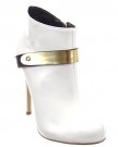 Sopily-Womens-Fashion-Shoes-Ankle-boots-Booty-Low-Boots-ankle-high-Stiletto-Low-boots-Buckle-metallic-12-CM-White-WL-628-83-T-36-UK-3-0-0