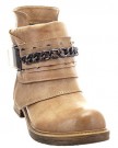 Sopily-Womens-Fashion-Shoes-Ankle-boots-Booty-ankle-high-Cavalier-Biker-Chains-Buckle-Heel-Block-Heel-3-CM-Camel-FRF-3309-2-T-37-UK-4-0-0