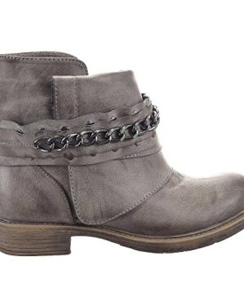 Sopily-Womens-Fashion-Shoes-Ankle-boots-Booty-ankle-high-Cavalier-Biker-Chains-Buckle-Heel-Block-Heel-3-CM-Grey-FRF-3309-2-T-36-UK-3-0