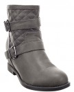 Sopily-Womens-Fashion-Shoes-Ankle-boots-Booty-ankle-high-Cavalier-Biker-Quilted-Buckle-Heel-Wedge-7-CM-Grey-WL-263-5-T-39-UK-6-0-0